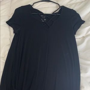 black soft and sexy top